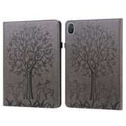 For Honor Pad 8 Tree & Deer Embossed Leather Tablet Case(Grey)