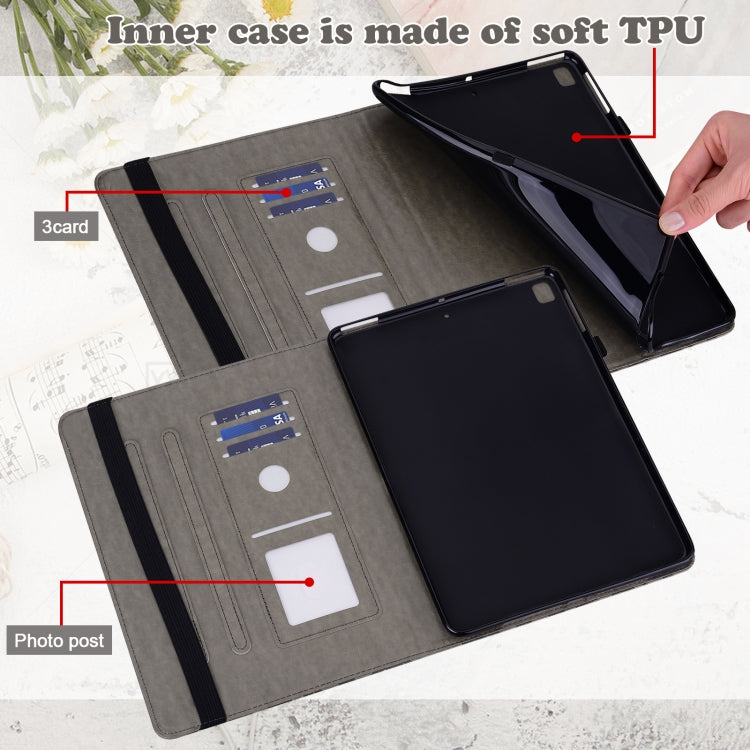 For Honor Pad 8 Tree & Deer Embossed Leather Tablet Case(Grey)