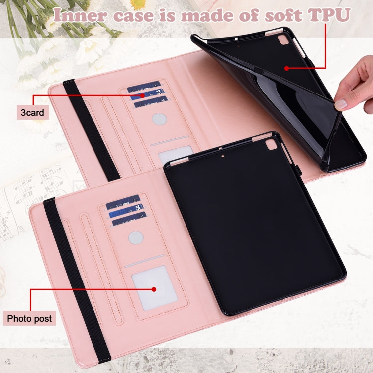 For Honor Pad X9 Tree & Deer Embossed Leather Tablet Case(Pink)