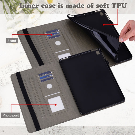 For Honor Pad X9 Tree & Deer Embossed Leather Tablet Case(Grey)