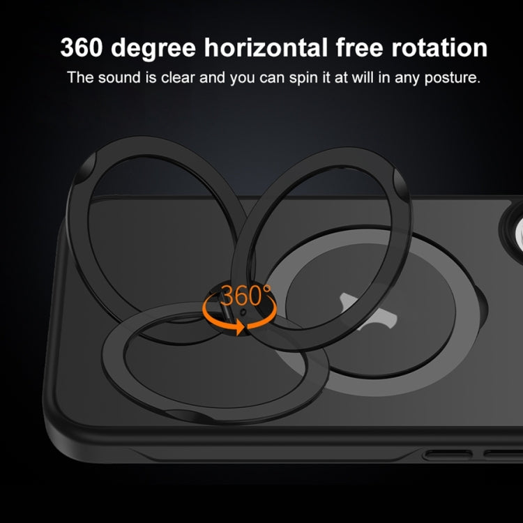 For iPhone 16 Pro Matte Texture 360 Degree Rotary Tone Holder MagSafe Phone Case(Bronze)