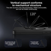 For iPhone 16 Matte Texture 360 Degree Rotary Tone Holder MagSafe Phone Case(Titanium Gray)