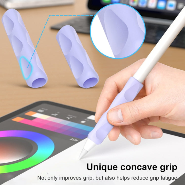 For Apple Pencil & Huawei M-Pencil Series Universal Stylus Silicone Protective Grip Cover(Blue)