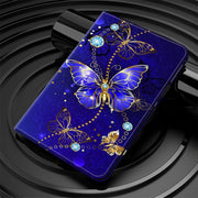 For Honor Pad X9 Crystal Texture Painted Leather Tablet Case(Diamond Butterflies)