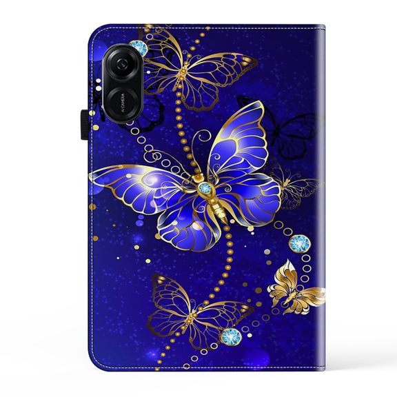 For Honor Pad X9 Crystal Texture Painted Leather Tablet Case(Diamond Butterflies)
