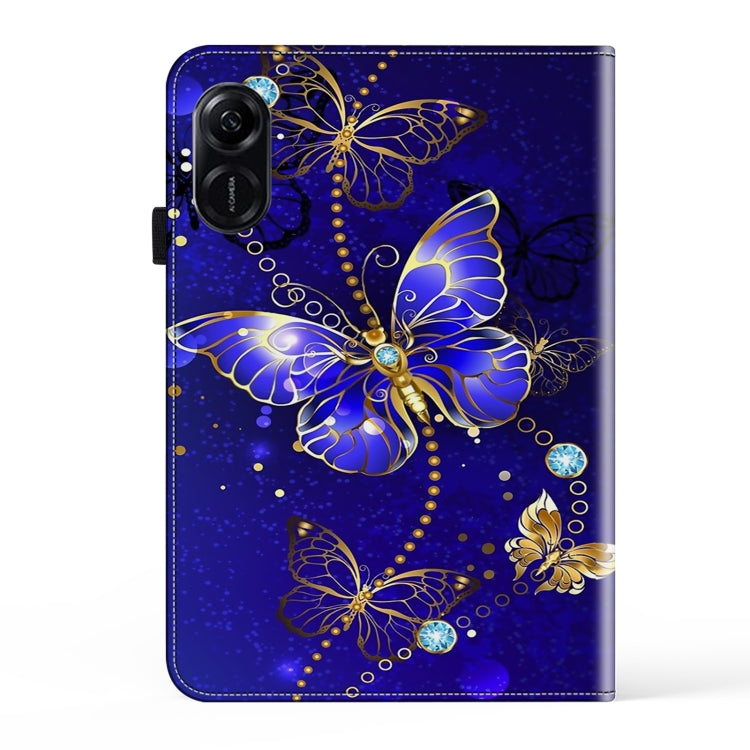 For Honor Pad X9 Crystal Texture Painted Leather Tablet Case(Diamond Butterflies)