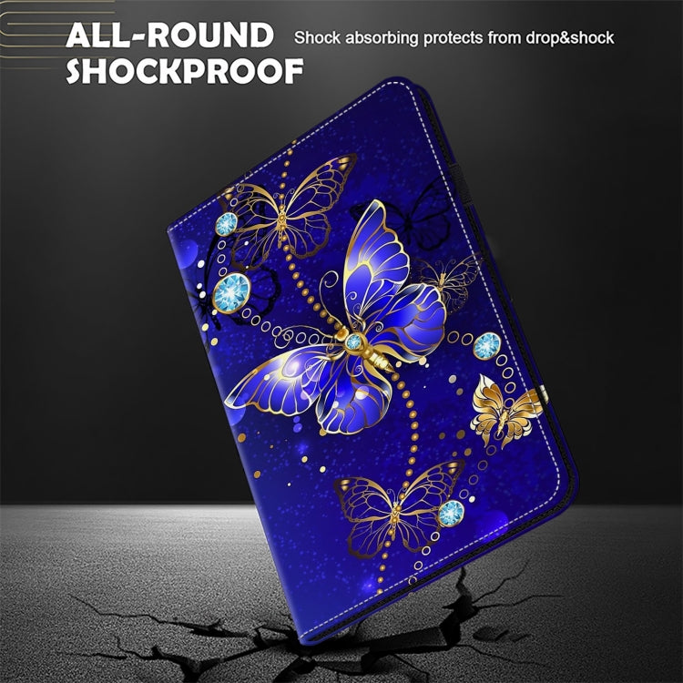 For Honor Pad X9 Crystal Texture Painted Leather Tablet Case(Diamond Butterflies)