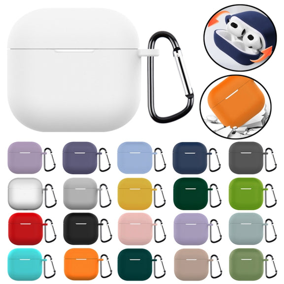 For AirPods 4 Silicone Earphone Protective Case with Hook(Mint Green)