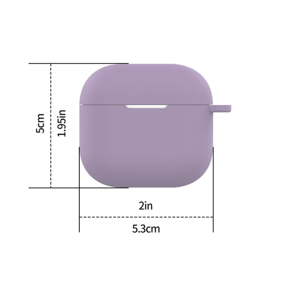 For AirPods 4 Silicone Earphone Protective Case with Hook(Lavender)