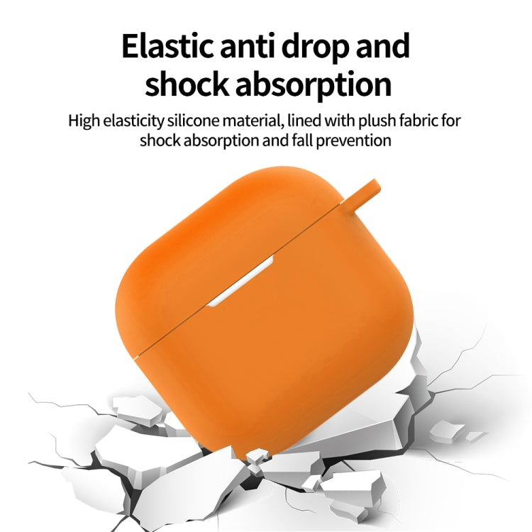 For AirPods 4 Silicone Earphone Protective Case with Hook(Black)