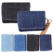 For AirPods 3 Cowboy Fabric Texture PU Headset Protective Bag(Dark Blue)