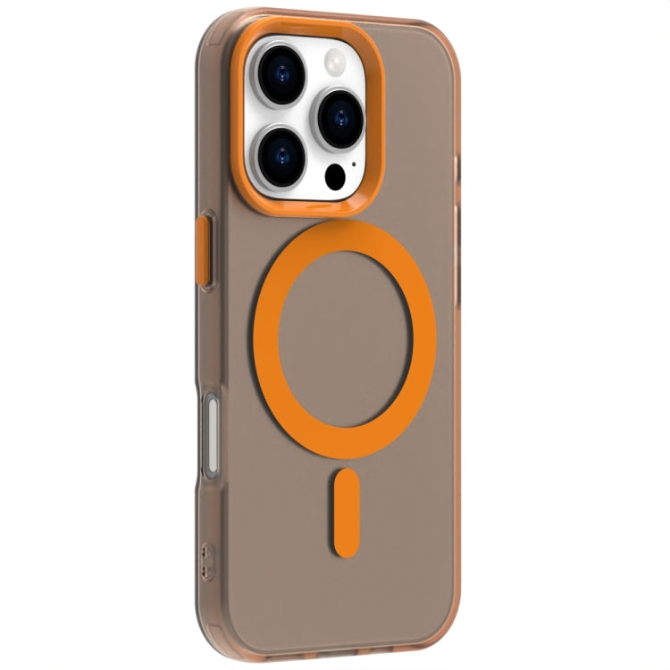 For iPhone 16 Pro Candy Magsafe PC Hybrid TPU Phone Case(Orange)