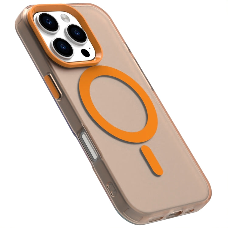 For iPhone 16 Pro Candy Magsafe PC Hybrid TPU Phone Case(Orange)
