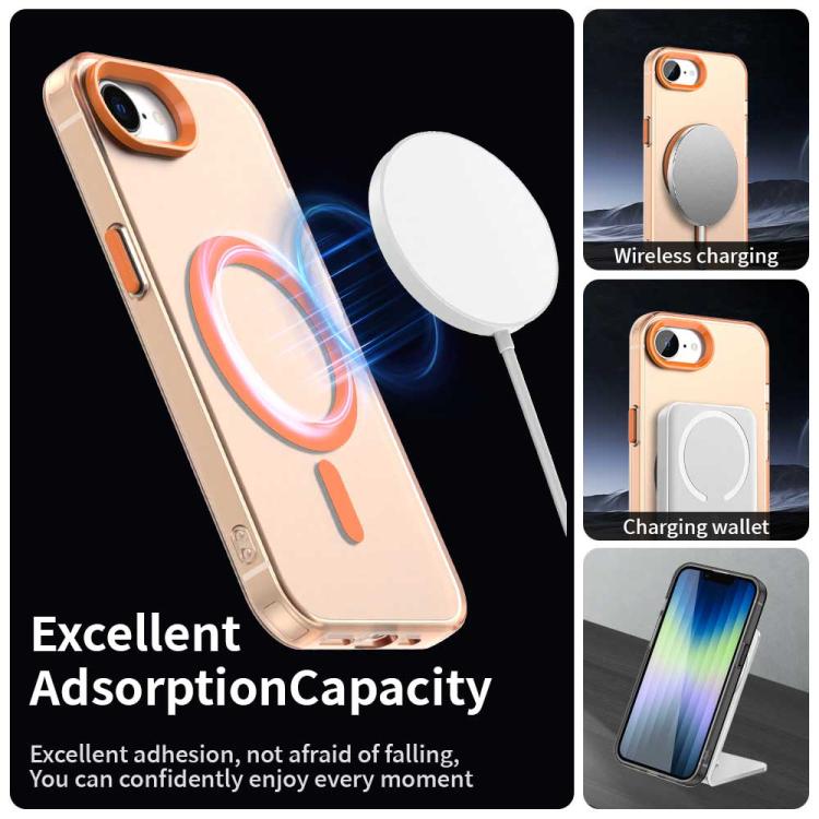 For iPhone 16e Candy Magsafe PC Hybrid TPU Phone Case(Orange)