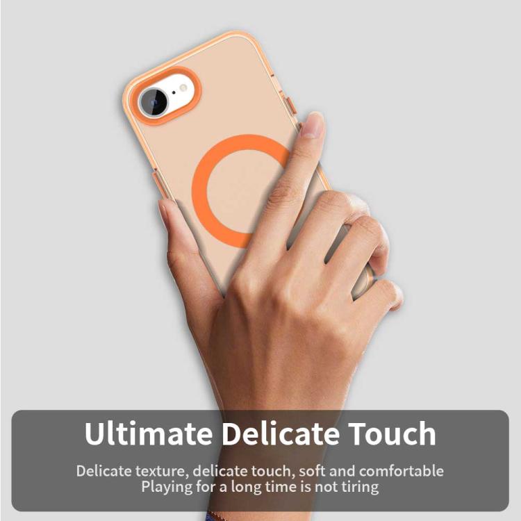 For iPhone 16e Candy Magsafe PC Hybrid TPU Phone Case(Orange)