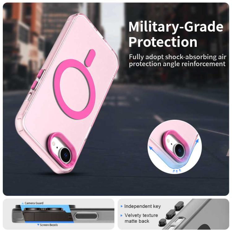 For iPhone 16e Candy Magsafe PC Hybrid TPU Phone Case(Red)