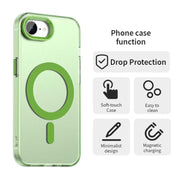 For iPhone 16e Candy Magsafe PC Hybrid TPU Phone Case(Green)