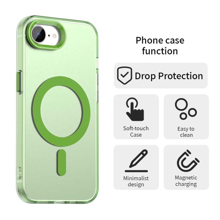 For iPhone 16e Candy Magsafe PC Hybrid TPU Phone Case(Green)