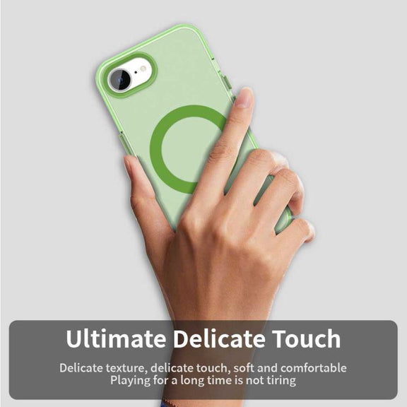 For iPhone 16e Candy Magsafe PC Hybrid TPU Phone Case(Green)