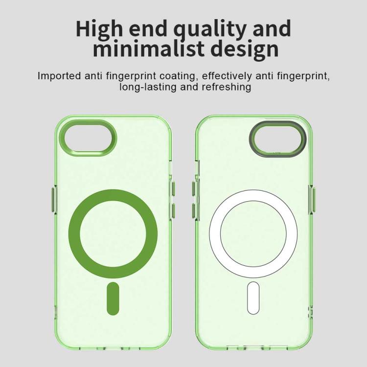 For iPhone 16e Candy Magsafe PC Hybrid TPU Phone Case(Green)