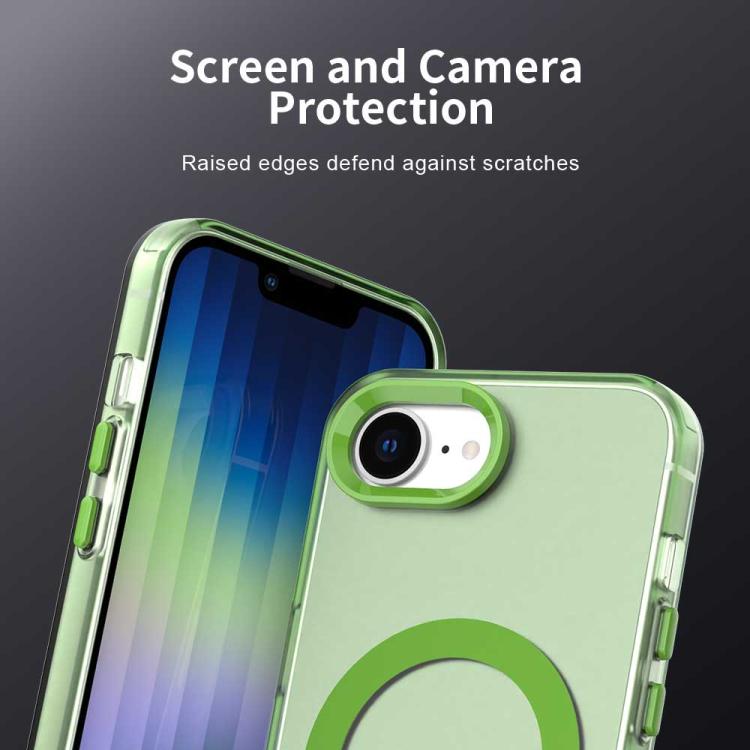 For iPhone 16e Candy Magsafe PC Hybrid TPU Phone Case(Green)