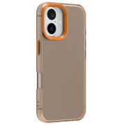 For iPhone 16 Plus Candy PC Hybrid TPU Shockproof Phone Case(Orange)