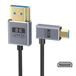 30cm Coaxial Micro HDMI to HDMI 8K UHD 48Gbps Video Connection Cable, Style:Left Elbow - Cable by PMC TechLife | Online Shopping South Africa | PMC TechLife | Buy Now Pay Later Mobicred