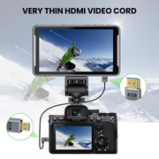 30cm Coaxial Micro HDMI to HDMI 8K UHD 48Gbps Video Connection Cable, Style:Right Elbow
