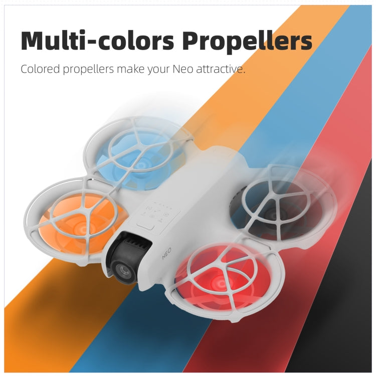 For DJI Neo Sunnylife 2016S Drone Color 3-Blade Propeller, Quantity:2 pairs(Orange)
