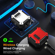 For Samsung Galaxy Buds 3 / 3 Pro Dual-color Earphone Protective Case with Switch & Hook(Black Yellow)