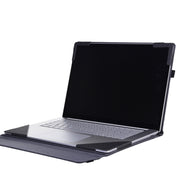 For MicroSoft Surface Laptop 7 13.8 inch Cloth Texture Laptop Leather Protective Case(Black)