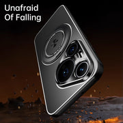 For Huawei Pura 70 Pro Rotating Holder Frosted Metal Phone Case(Titanium)