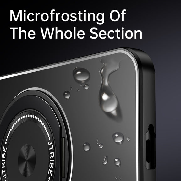 For Huawei Pura 70 Pro Rotating Holder Frosted Metal Phone Case(Titanium)