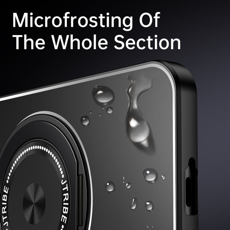 For Huawei Pura 70 Pro Rotating Holder Frosted Metal Phone Case(Black)