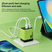 WK WP-U36 35W USB-C / Type-C, USB GaN Fast Charger, Plug Type:EU Plug(Yellow)