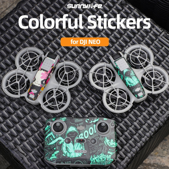 For DJI Neo Drone Body Remote Control Protective Sticker(Graffiti Boom)