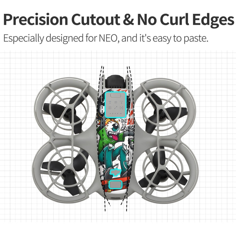 For DJI Neo Drone Body Remote Control Protective Sticker(Cute Ducks)