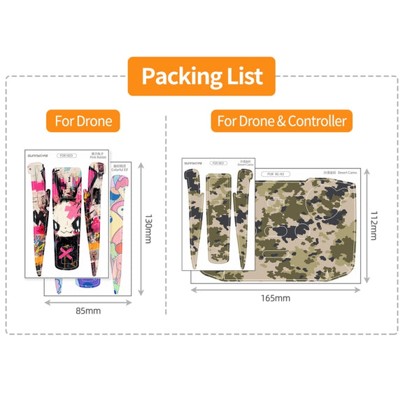 For DJI Neo 2pcs Combo Drone Body Protective Stickers(Graffiti Boom + Ghost Pop)