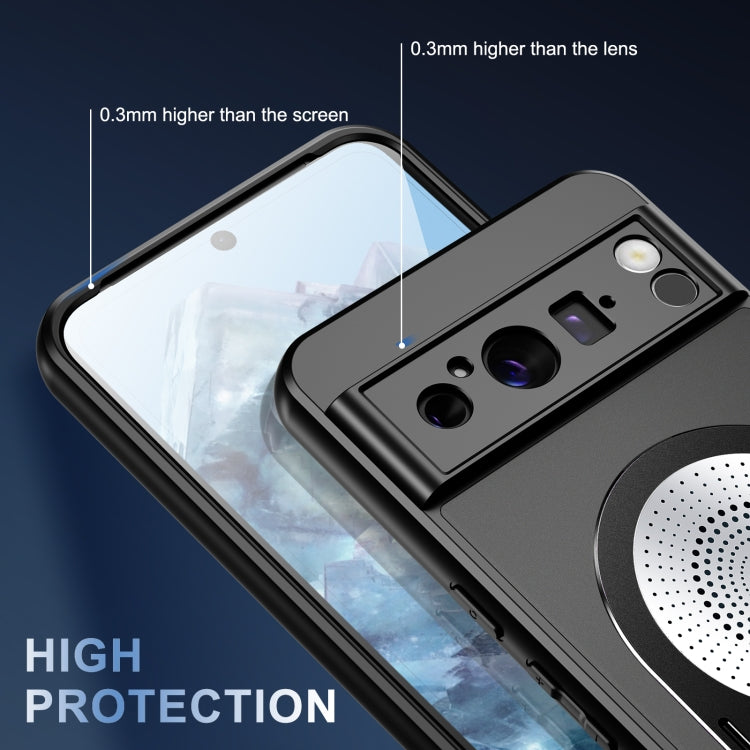 For Google Pixel 8 Pro Heat Dissipation Aromatherapy MagSafe Holder Phone Case(Black)