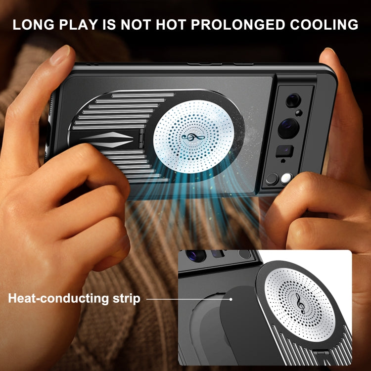 For Google Pixel 8 Pro Heat Dissipation Aromatherapy MagSafe Holder Phone Case(Black)