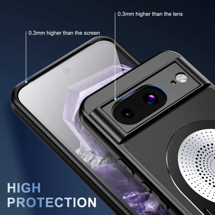 For Google Pixel 8 Heat Dissipation Aromatherapy MagSafe Holder Phone Case(Black)