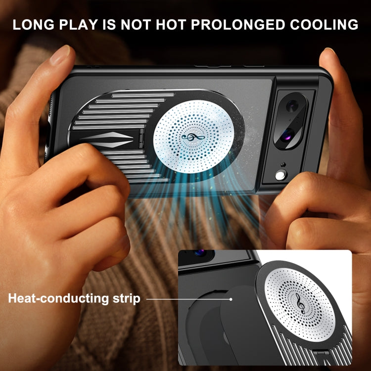 For Google Pixel 8 Heat Dissipation Aromatherapy MagSafe Holder Phone Case(Black)