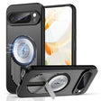 For Google Pixel 9 / 9 Pro Heat Dissipation Aromatherapy MagSafe Holder Phone Case(Black) - Google Cases by PMC TechLife | Online Shopping South Africa | PMC TechLife | Buy Now Pay Later Mobicred