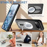 For Google Pixel 9 / 9 Pro Heat Dissipation Aromatherapy MagSafe Holder Phone Case(Silver)