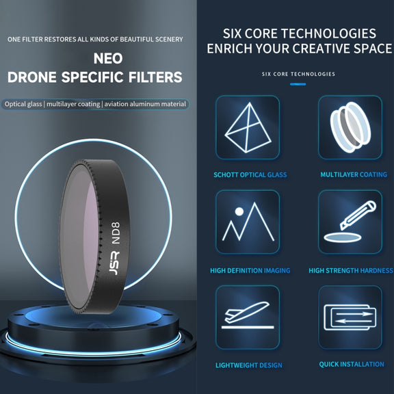 For DJI Neo JSR KB Series Drone Lens Filter, Filter:ND32