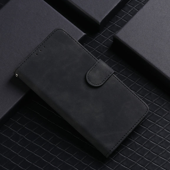 For iPhone 16 Pro Max Skin Feel Magnetic Flip Leather Phone Case(Black)