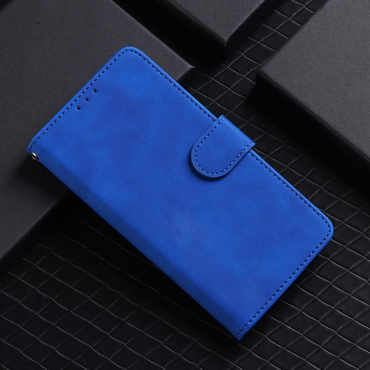 For iPhone 16e Skin Feel Magnetic Flip Leather Phone Case(Blue)