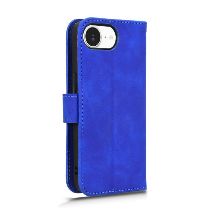 For iPhone 16e Skin Feel Magnetic Flip Leather Phone Case(Blue)