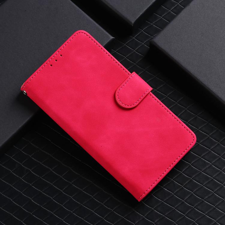 For iPhone 16e Skin Feel Magnetic Flip Leather Phone Case(Rose Red)