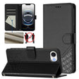 For iPhone 16e Honeycomb Embossing RFID Leather Phone Case(Black) - iPhone 16e Cases by PMC TechLife | Online Shopping South Africa | PMC TechLife | Buy Now Pay Later Mobicred